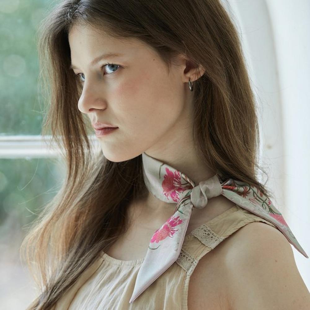 Ana Maison Romantic Waltz Silk Twilly Scarf Pmt 1382col.2