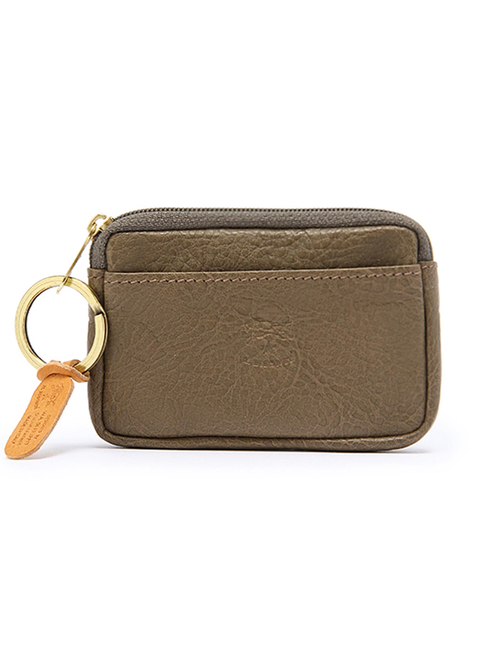 

Coin Coin Genuine Gray [IL BISONTE] Case, Purse, Leather, Leather, Cowhide, Women s, Men s, Unisex, серый