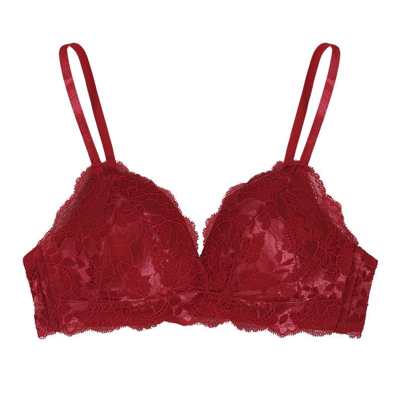 

Модный кружевной бюстгальтер Сексуальный без косточек Глубокий V-образный С поддержкой Маленькая грудь Регулируемый бюстгальтер L
