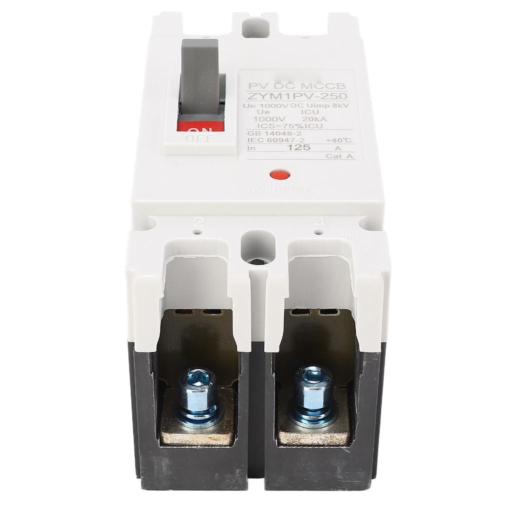 DC1000V 125A Molded Case Circuit Breaker with Switch 2P MCCB Solar Battery Circuit Breaker Switch