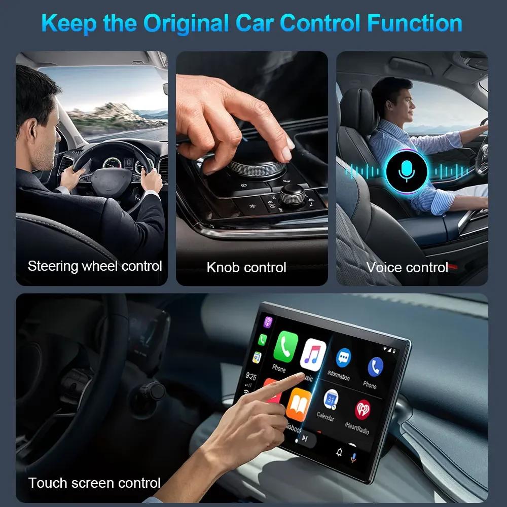 CarPlay AI Box BT WiFi Wireless Carplay Android Auto Adaptor 2 în 1 Mini Box Plug & Play pentru OEM cu fir CarPlay/Andriod Auto Cars
