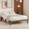 Vidaxl Bed Frame, Honey Brown, Solid Pine Wood, 200 X 200 Cm