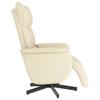 Massage Chair with Footrest Cream Faux Leather