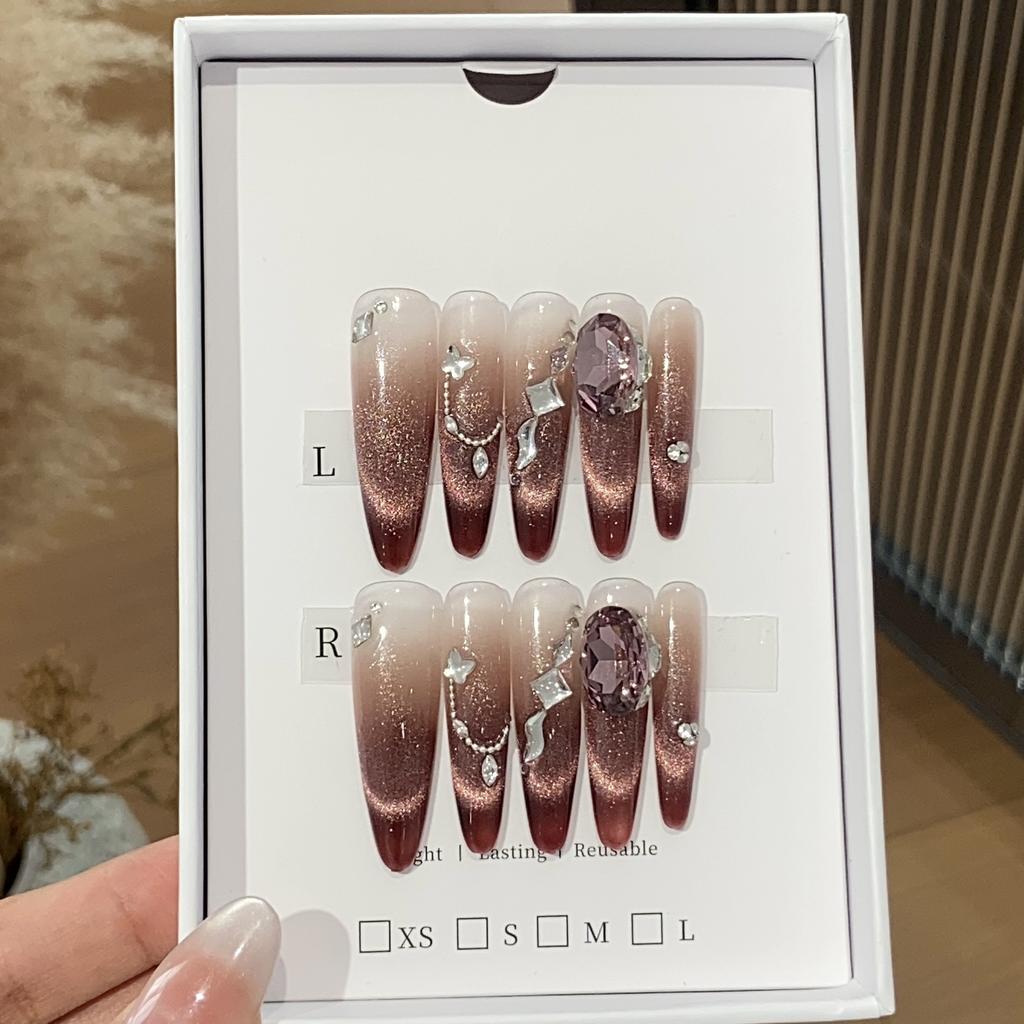 Fall and Winter Maillard Brown Gradient Smile Cat Eye Boutique K9 Diamond Boutique