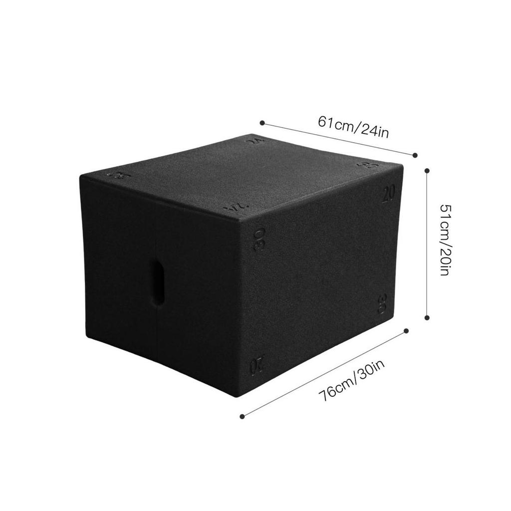 Plyometric Box Stable Plyo Cube with Non-Slip Cover Shock-Absorbing