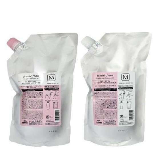 

Milbon Jemile Fran Heat Gloss M Шампунь 2500 мл + Кондиционер 2500 г Набор для пополнения