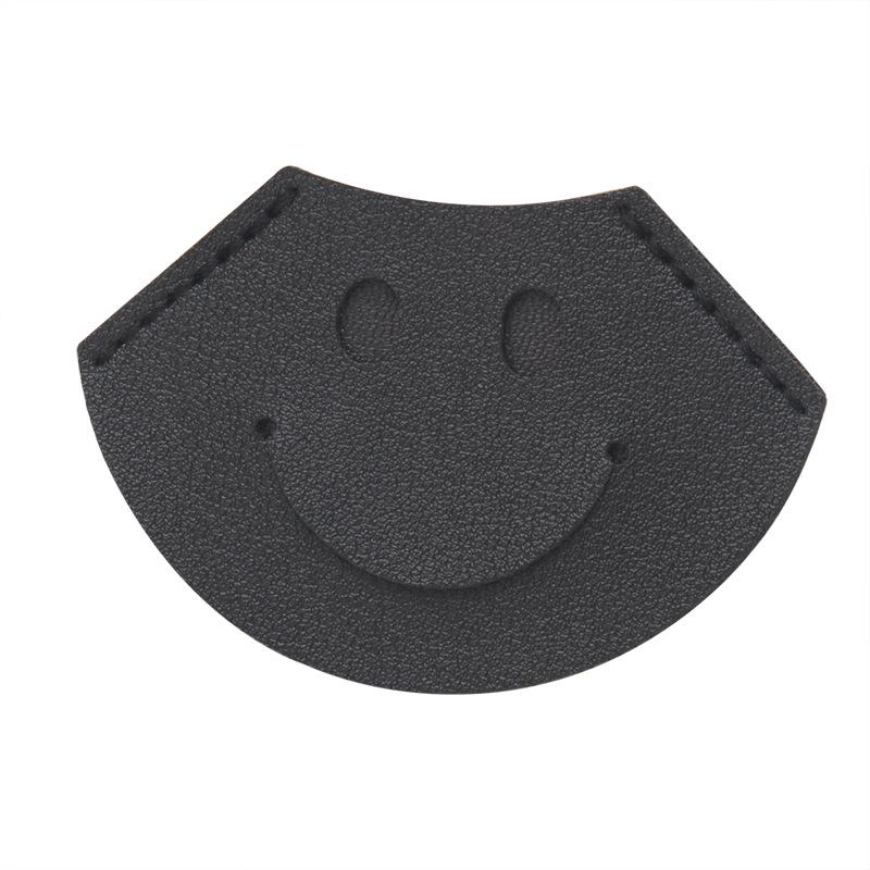 Leather Smile Bookmark - Cross-Border Book Divider with Smiling Face and Corner Clip for Reading.