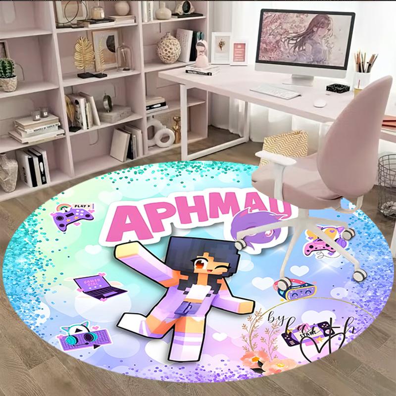 1pc Anime A-AphmauS (3) Print Round Carpet Chair Round Carpet Suitable for Bedroom Living Room Home Decorative Carpet
