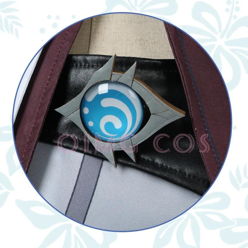 Genshin Impact Tartaglia Cosplay Costume Uniform Wig Anime Halloween Costumes for Men Game