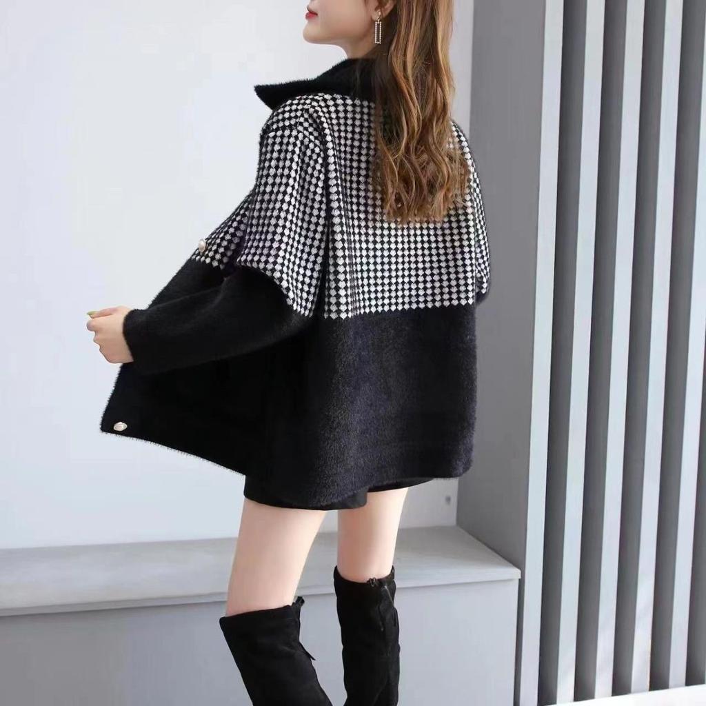 Fashion Lovers Thickened Mink Cashmere Open Cardigan for Autumn