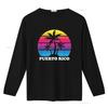 Mens Puerto Rico Retro Palm Tree Sunset Vacation Beach Trip T Shirt Black vintage Washed Comfortable Casual designer clothes