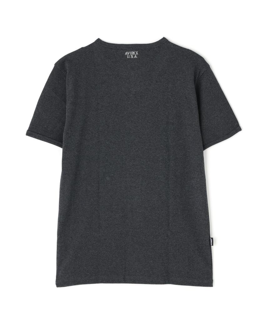AVIREX DAILY RIB CREWNECK TEE 6143502 Men's XL Size 019 Charcoal