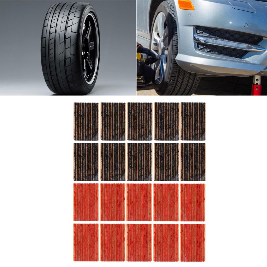 100x3mm Tire Repair Plug Tubeless Tyre Rubber Sealing Strip Puncture Recovery for Car Motorcycle Tubeless Tire Repair