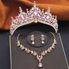 Gorgeous Water Drop Tiaras Bridal Crown with Necklace Earring Sets Wedding Bride Jewelry Set for Women Party Birthday Gifts