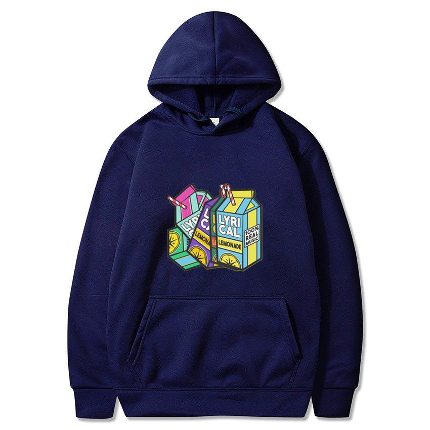 Lyrical Lemonade Lemon-Print Fleece-Lined Hooded Sweatshirt for Men and Women