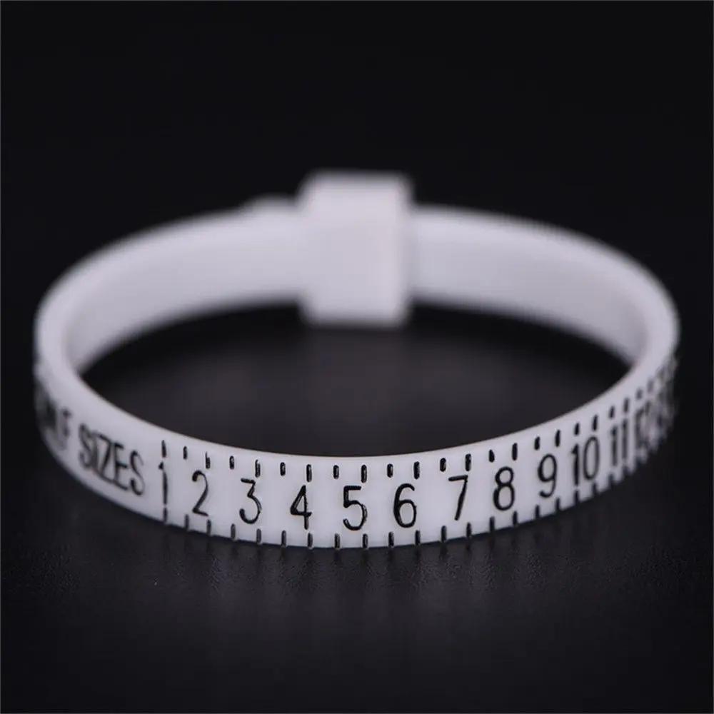 Men and Womens White/Black British/American UK/US/EU/JP Finger Gauge Genuine Tester Ring Sizer Measure Wedding Ring Band