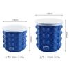 Ice Cube Mold Silicone Bucket with Lid Press Type Easy-Release Ice Trays Ice Cube Maker for Frozen Cocktail Whiskey Wine Holder