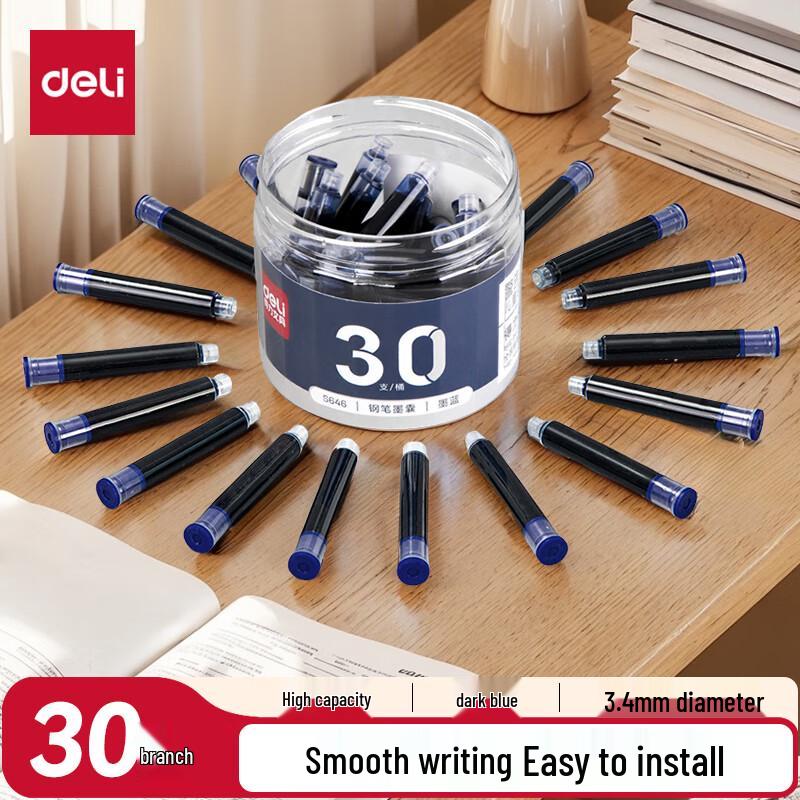 Deli Replaceable Fountain Pen Ink Cartridges