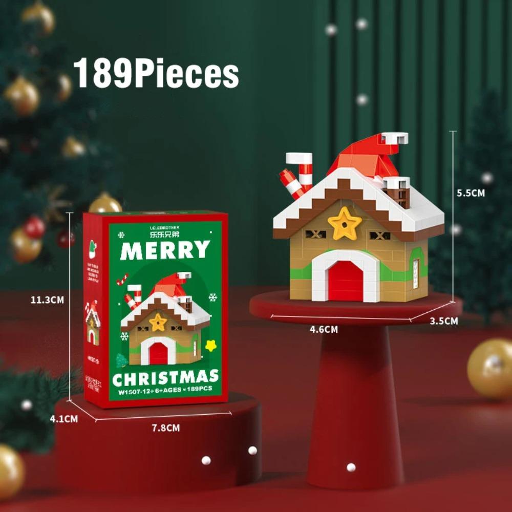 Regali di Natale Serie Micro Blocchi da Costruzione Babbo Natale Renna Puzzle Mattoncini da Assemblare Decorazione da Tavolo Giocattoli Bambini