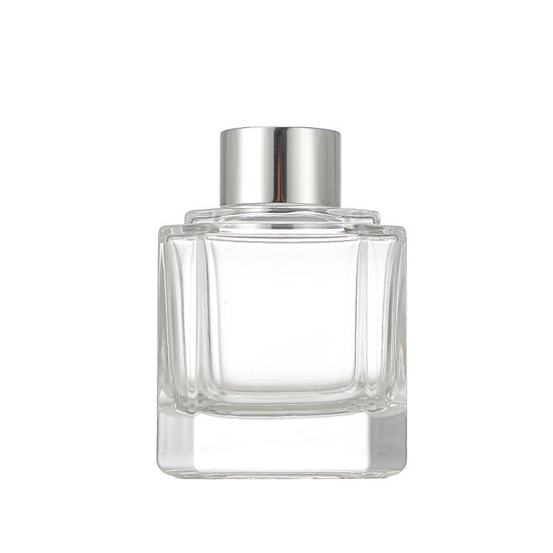 100ml/200ml Multi-faceted Square Aroma Diffuser Bottle, Empty Rattan Flameless Diffuser