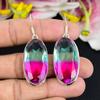 Bi-Color Tourmaline Gemstone 925 Sterling Silver Jewelry Earring 2.17" KG-1745