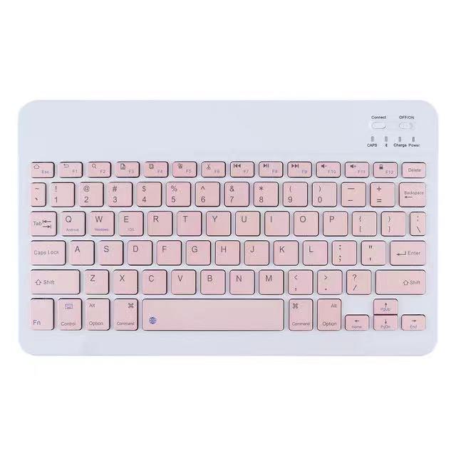 Wireless Bluetooth Keyboard with Colorful Backlight for Mobile Phones and Tablets, Compatible with 7-10 Inch Devices, Luminous Russian Layout