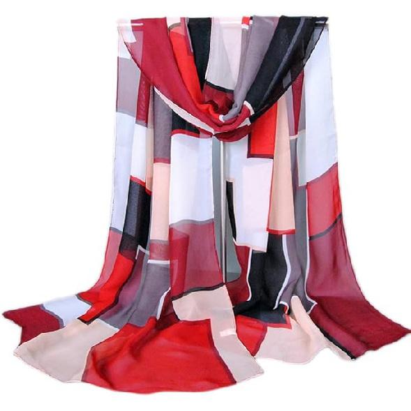 Sciarpa Scialle Leggero Tinta Unita Misto da Donna per la Stagione Primavera Estate