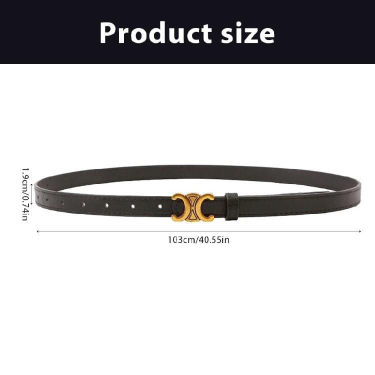 Stylish Women's Belt Waist Decoration with Sophisticated Double Half Arc Buckle for Contemporary Fashion Lady Girls