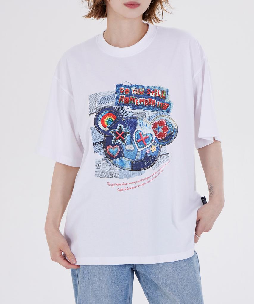 DYSFUNCT Denim Bears Remember T-Shirt(White)