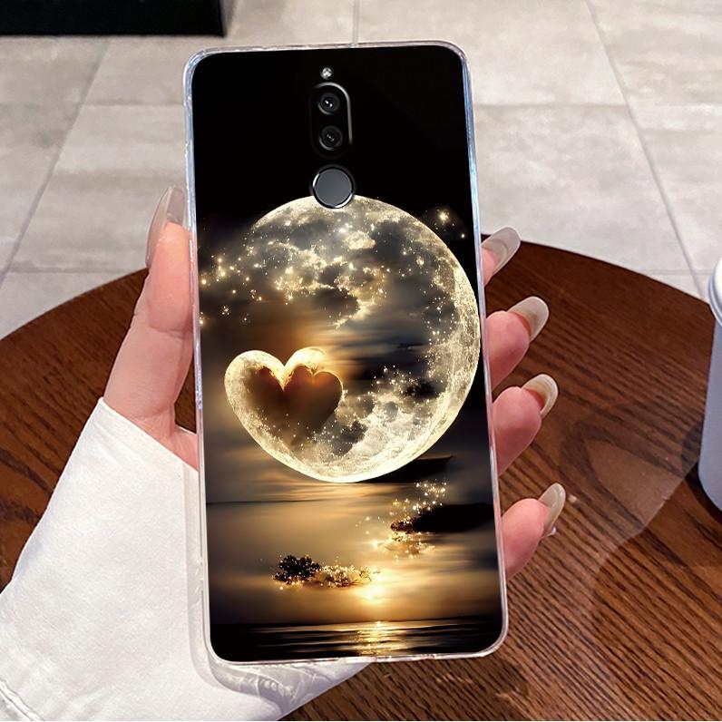 Cute Love Heart Rabbit Soft Clear TPU Phone Case for Huawei Mate 10 Lite Nova 2i Mate10Lite Nova2i Silicone Back Cover Housing
