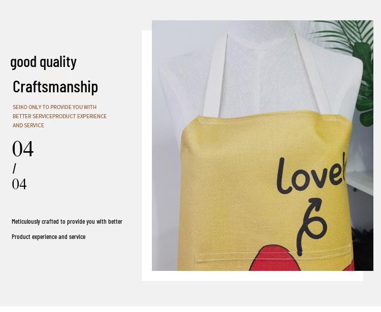 Creative Funny Couple Cooking Apron - Stain-Proof Sleeveless Waistband Coverall