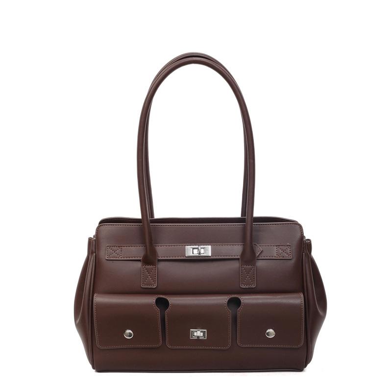 Premium texture large-capacity bag women's 2025 new autumn and winter commuting versatile shoulder bag fashionable portable tote bag