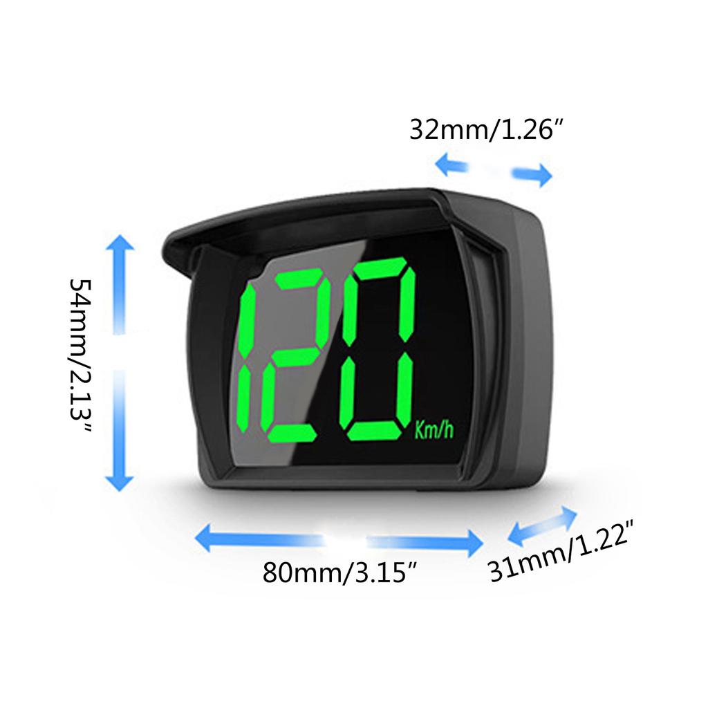 Car HUD Headup Display KM GPS Digital Speedometer with 2.8Inch LED Screen for Car Truck SUV (USB Powered)