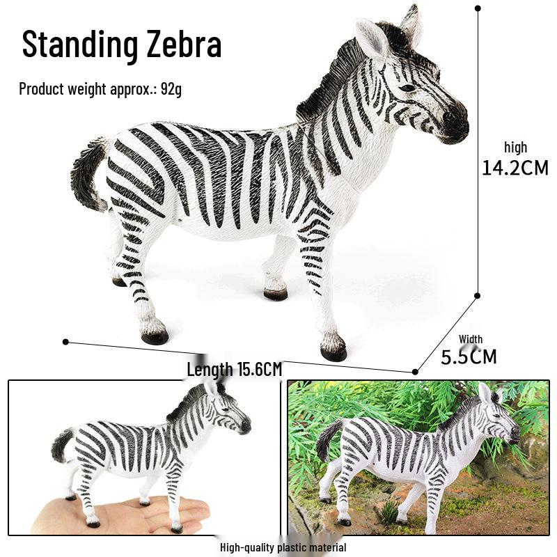 Children's Farm Animal Models: Cow, Pig, Rooster, Donkey, Duck, Cat, Sheep - Plastic Toy Set