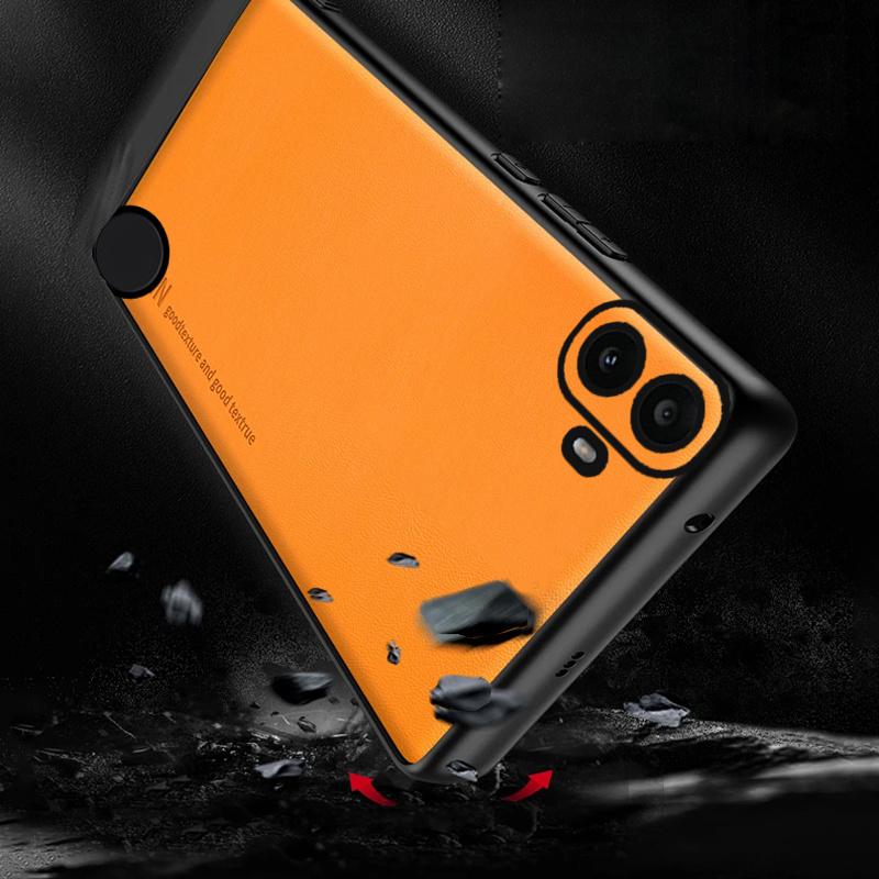 Obyčejné PU kožené pouzdro na telefon pro nic CMF Phone 1 CMFPhone1 Matný silikonový nárazník nárazuvzdorný zadní kryt For Nothing Phone 2A 1