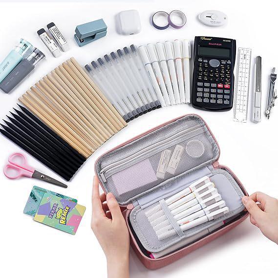 Double-Layer Oxford Cloth Pencil Case for Primary School Students, Large Capacity, Stylish Design
