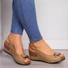 Sandali da Donna Zeppe Retrò Sandali con Zeppa Estivi Calzature da Donna Casual Cucite Sandali Comodi da Donna vbn688