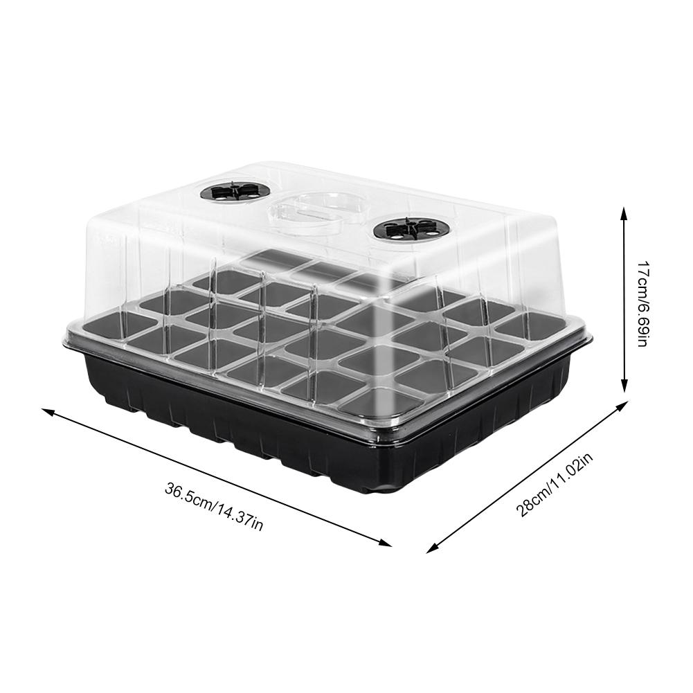 12/24/48 Holes Seed Starter Trays Gardening Seedling Pot Humidity Dome Plant Pot Garden Accessories Hydroponics Growing System