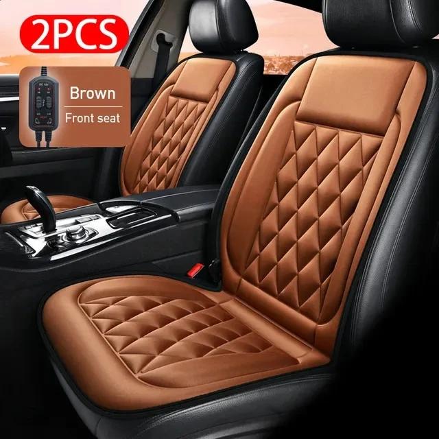 2PCS Car Winter Seat Set Heating 12V Universal Car Driver Heated Seat Cushion Winter Auto Warmer Seat Heating Car Accessories