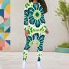 Women Plus Size Round Neck Long Sleeve Tie Dye Shamrock Printed Two Piece Pants Set