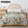 Bohemian Floral Jacquard Throw Blanket with Tassels - Reversible, All-Season, Multipurpose Polyester Throw for Couch, Sofa, Bed