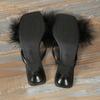 Sweet Slippers for Women Casual  Strange Mid Heels Shoes for Women Fashion Solid Fur Leather Slip on Summer Slippers Plus Size