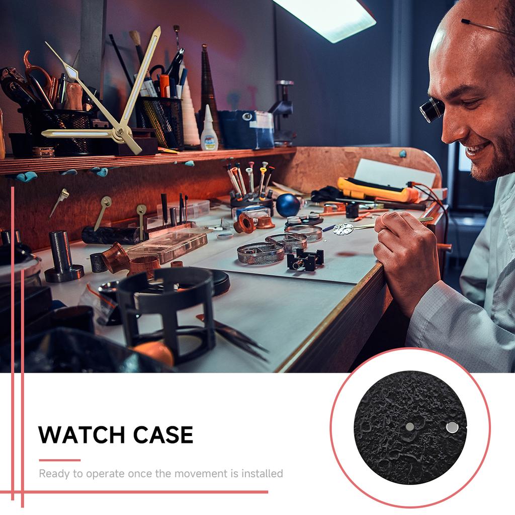 28.5mm NH35 Dial 3D Lunar Pattern Black/Silver White/Grey Watch Dial for NH35 NH36 Mechanical  Movement Accessories
