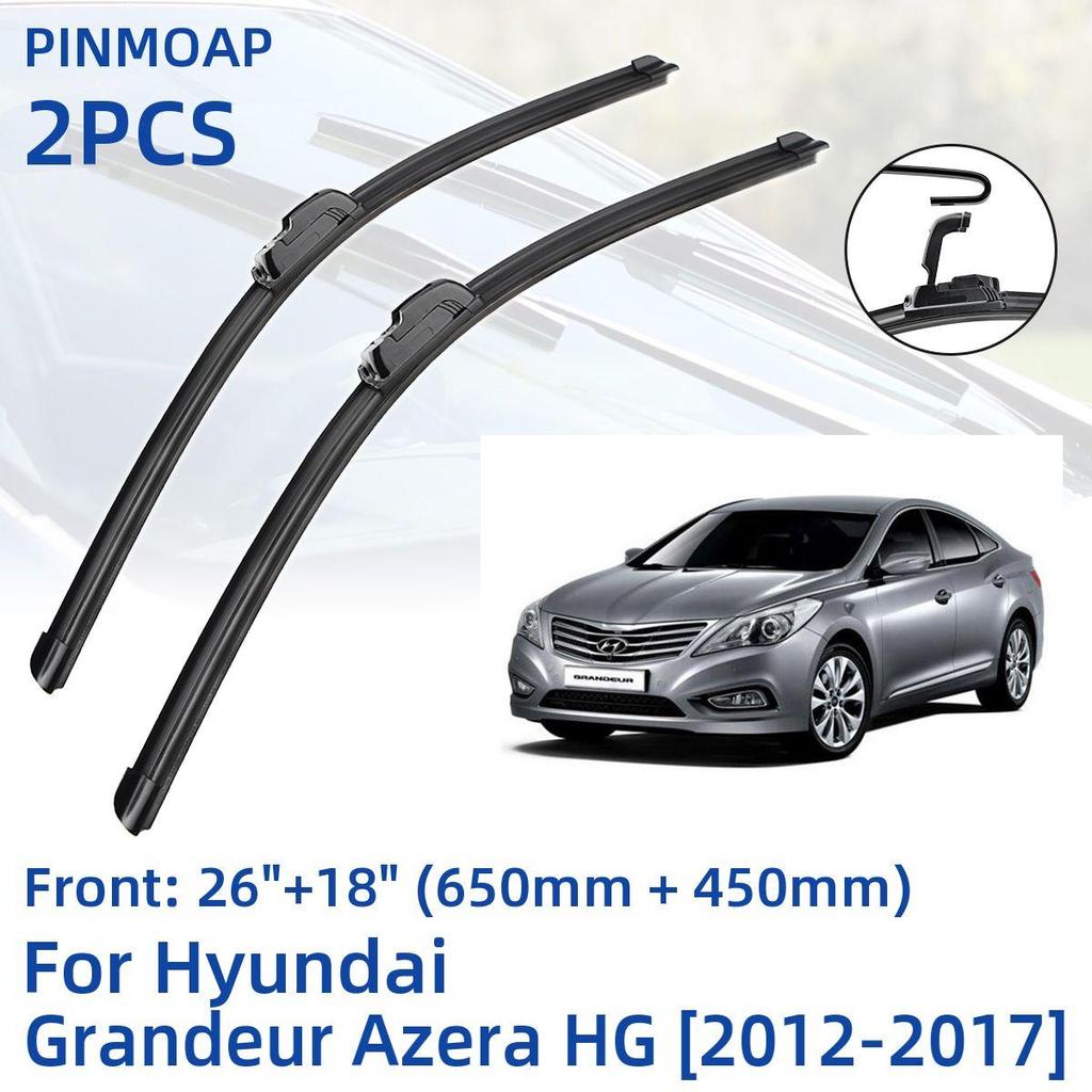 2PCS Front Windshield Windscreen Wiper Blades For Hyundai Grandeur Azera HG 2012-2017 26"+18"  Window Brushes Cutter Accessories 2012 2013 2014 2015 2