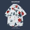 Hot-selling Couple Flower Shirt South East Asia Style Hawaiian Beach Wear Loose Casual Jacket Spot