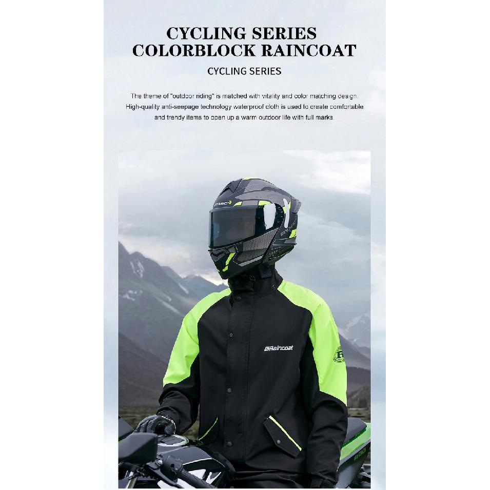 Motorcycle Raincoat Suit Men Outdoor Waterproof Rainwear Reflective Riding Raincoat Raincoat Set Specially Designed for Cycling