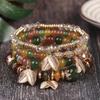 Bohemian Multilayer Beaded Wings Bracelet with Niche Design