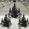 3D Paper Halloween Candle Holders Silhouettes Wall Hanging Decors Candlestick Chandelier Ornament Home Party Decoration