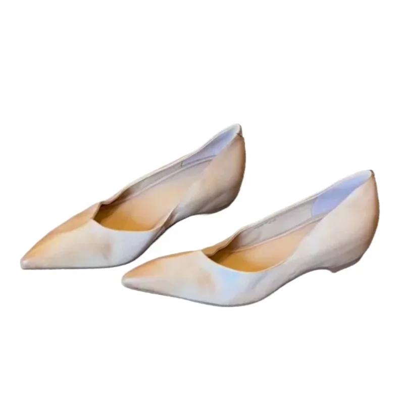 Fashion Designer 2025 Summer New Women Pointed Toe Shoes Sexy Heeled Sandals Party Brand Woman Dress Shallow Loafers Mujer Sandalias