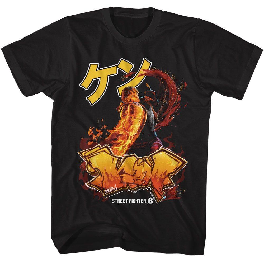 Street Fighter Ken Graffiti Gaming Shirt Unisex T-Shirt XXXXL